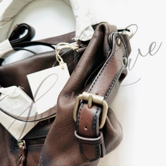 FREE PEOPLE Baby Emerson Tote Bag In Bitter Bark. - Picture 4 of 4